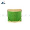 Green Bamboo Picnic Basket with Lid and Handle