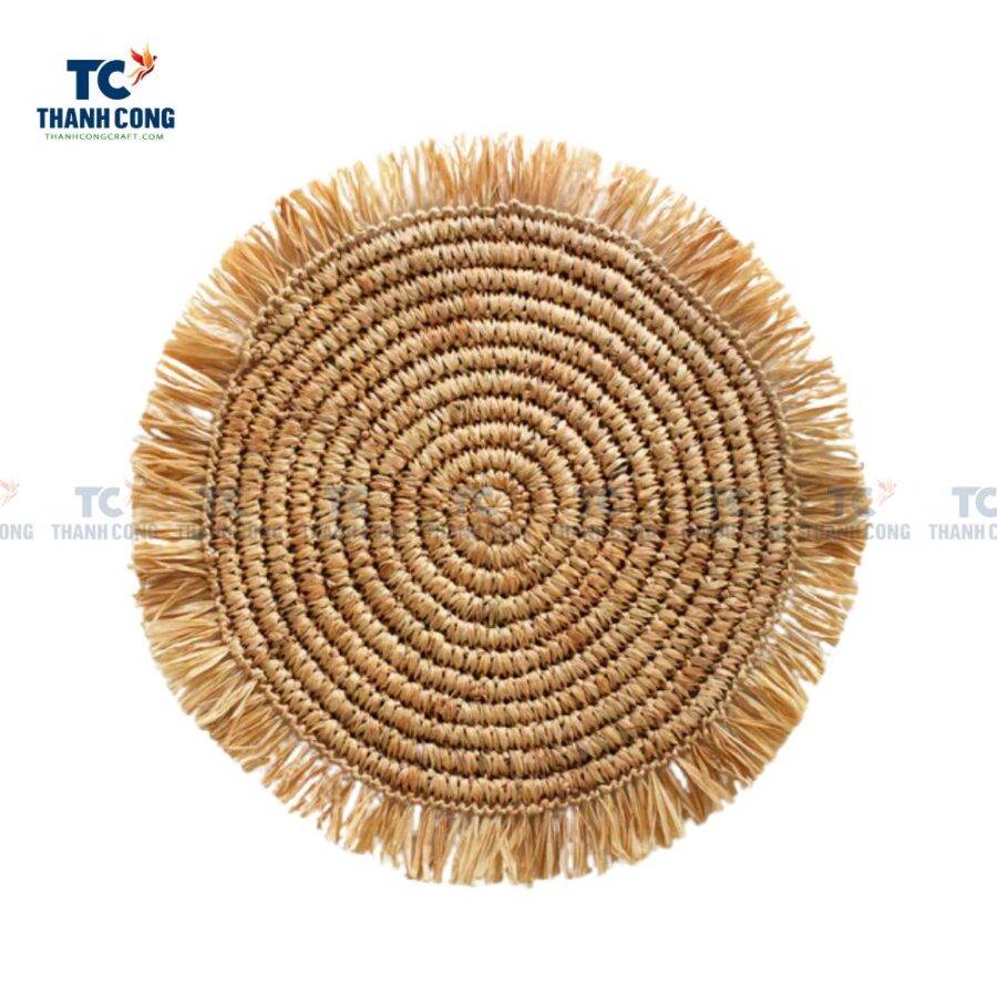 Handmade Raffia Fringe Placemats (TCKIT-23228)