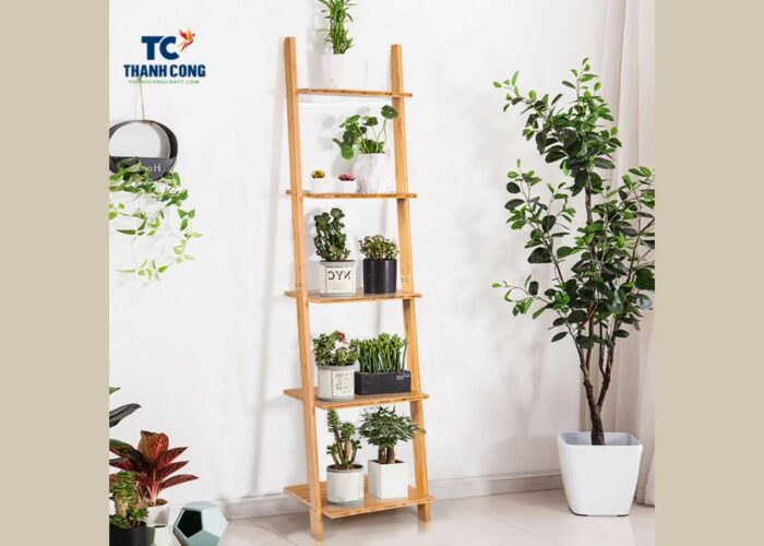 Ladder-Style Bamboo Stand