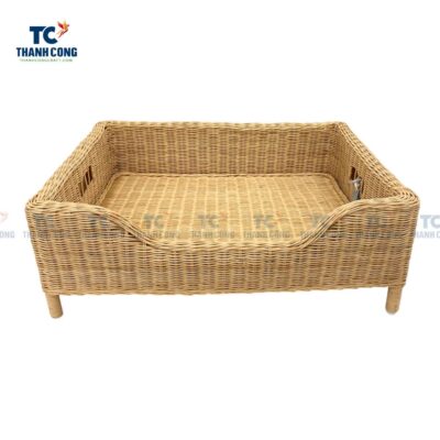 Large Rattan Wicker Dog Bed