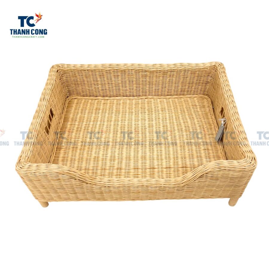 Large Rattan Wicker Dog Bed