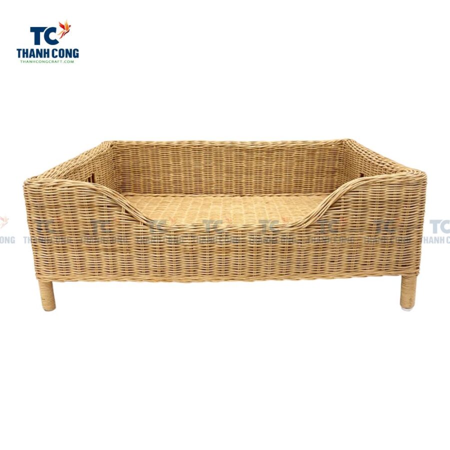 Large Rattan Wicker Dog Bed