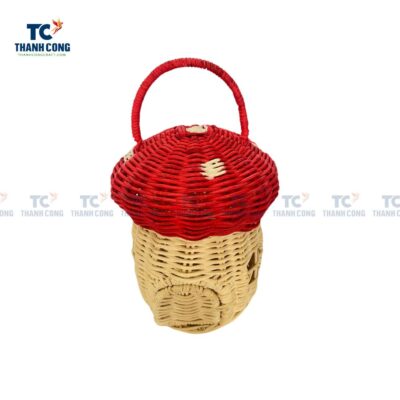 Red Rattan Mushroom Basket (TCSB-23136)
