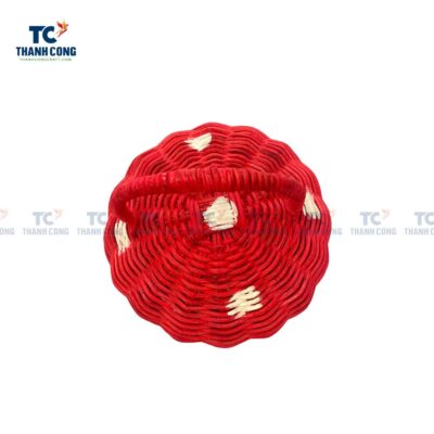 Red Rattan Mushroom Basket (TCSB-23136)