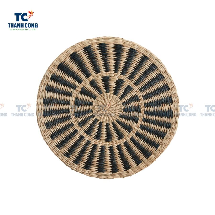 Round Black Seagrass Fiber Placemat (TCKIT-23233)