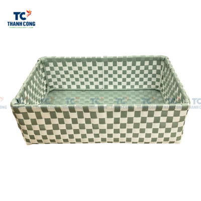 Rectangular Plastic Woven Storage Basket