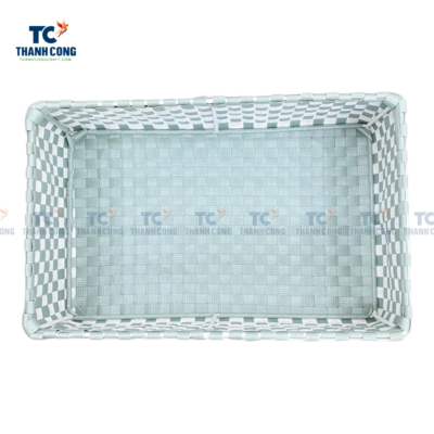 Rectangular Plastic Woven Storage Basket