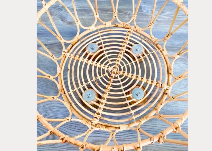 How to Make a DIY Rattan Table from a Basket?