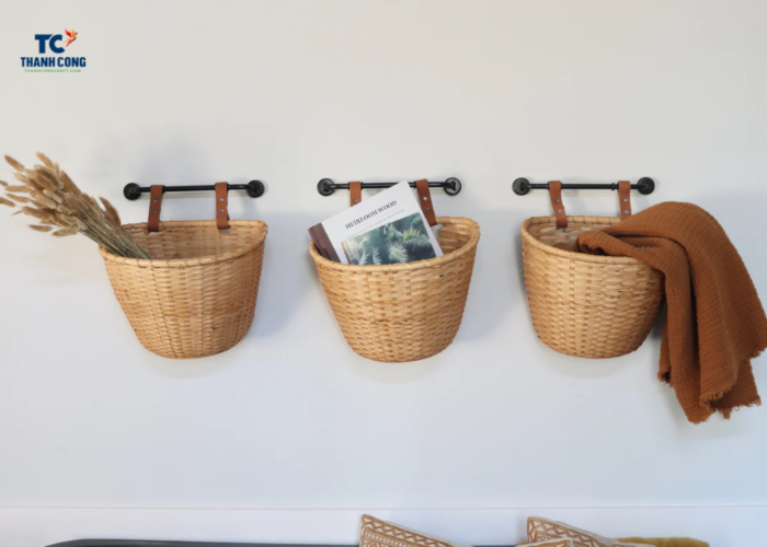 How to Hang Wicker Baskets on Wall for Storage