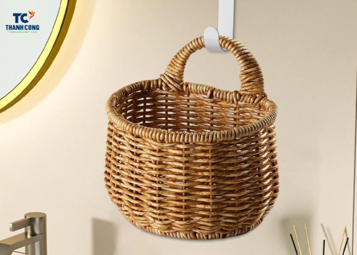 How to hang wicker baskets on wall for storage