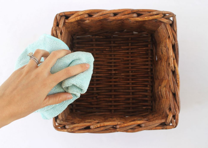 How to paint wicker basket