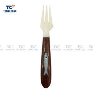 Mother of Pearl Fork with Wooden Handle