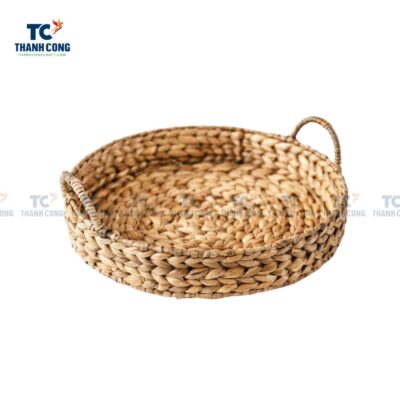 Large Water Hyacinth Serving Tray with Handles