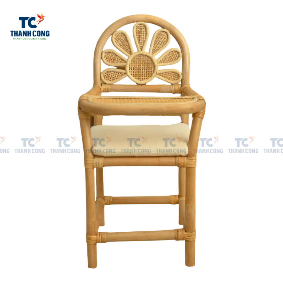 Rattan Doll High chair, Wicker Dolls High chair, cane doll high chair