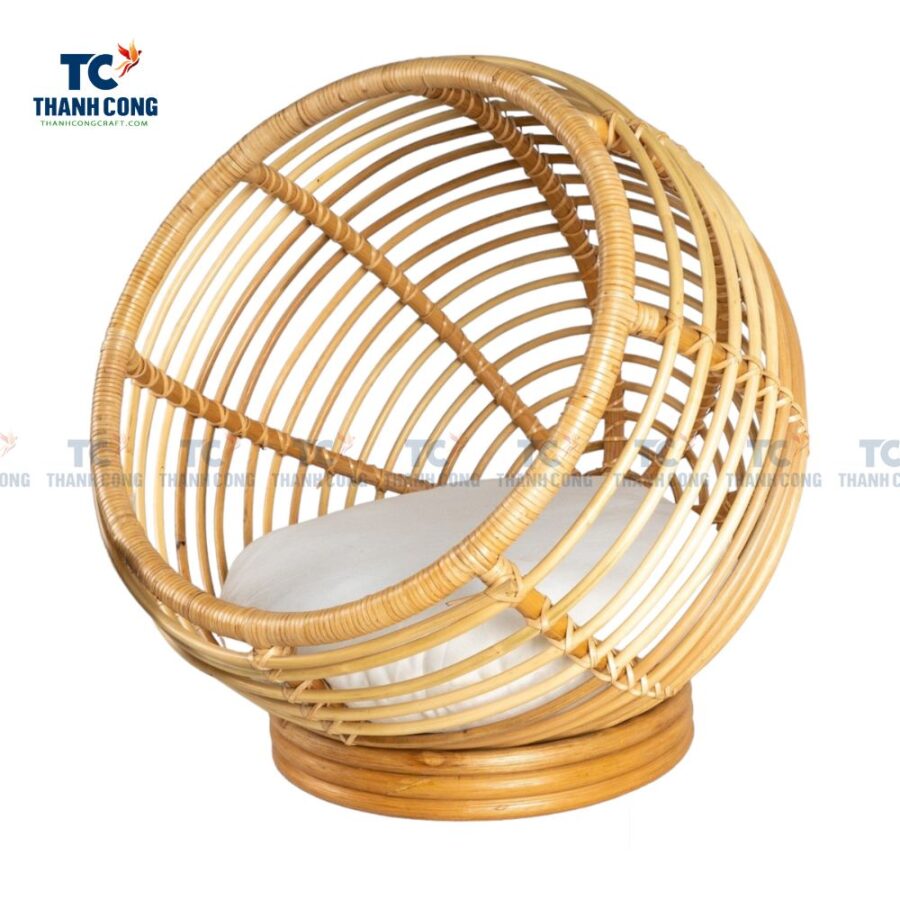 Natural Rattan Cat Egg Chair, cat wicker egg chair, wicker egg chair for pets