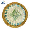 Round Mother Of Pearl Rattan Placemat (TCKIT-23237)