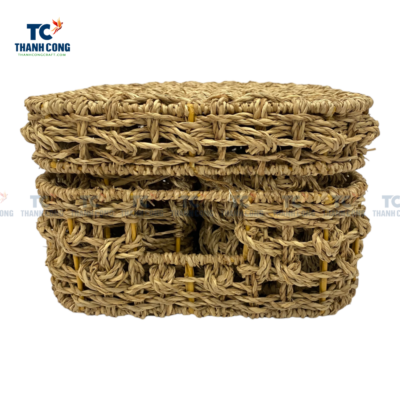 Seagrass Storage Box with 3 Smaller Baskets