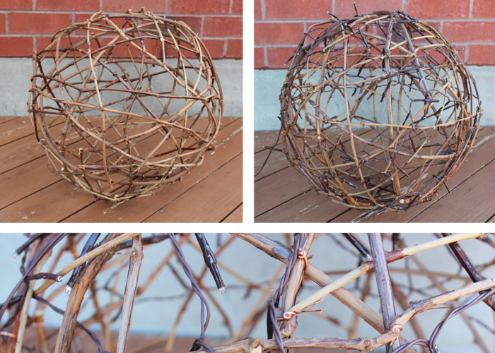 How to make a grapevine ball DIY with lights