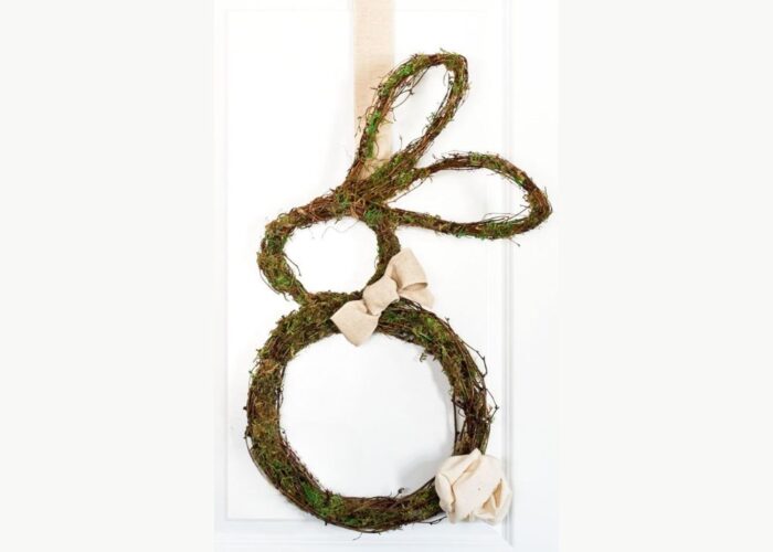 How to make a grapevine bunny wreath