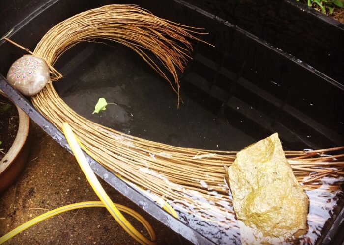 Soak the willow branches in water for a few hours