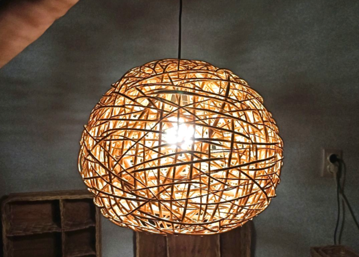 Enjoy your handcrafted willow lampshade