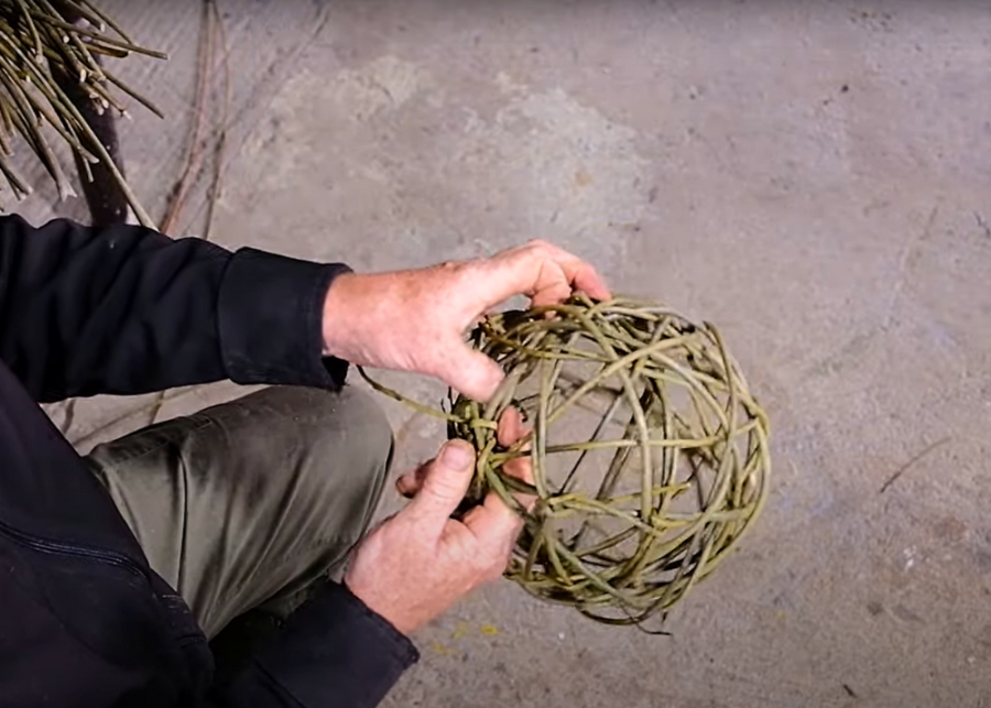 Set Van 9 Decoratieve Ballen Van Rotan En Katoen - 3,5 Inch Diameter, Natuurlijke Look Voor Vaas Of Tafel