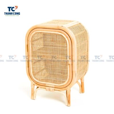 Cane Rattan Nightstand Bedside Table
