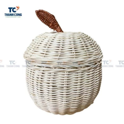 rattan apple basket, apple wicker basket, apple shaped wicker basket