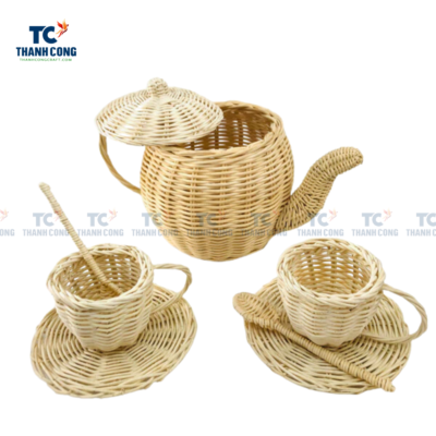 Rattan Tea Set, wicker tea set
