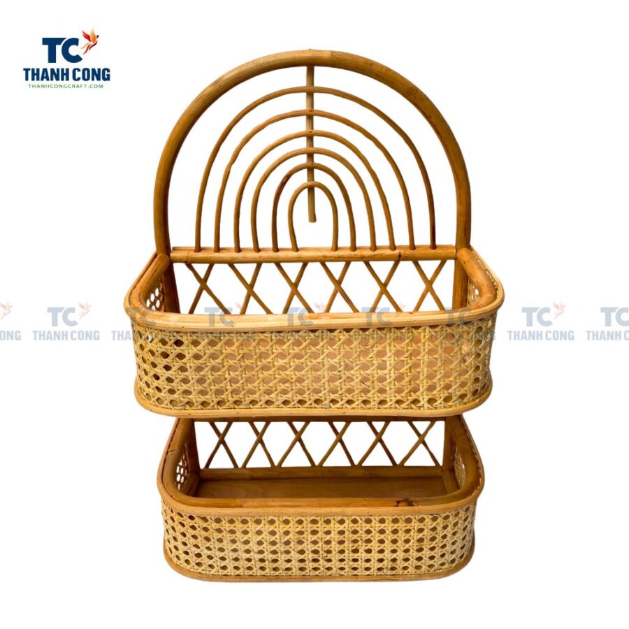 Rattan Two Tier Wall Shelf (TCHD-24238)