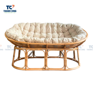 Rattan Double Papasan Chair Frame and Cushion (TCF-24111)