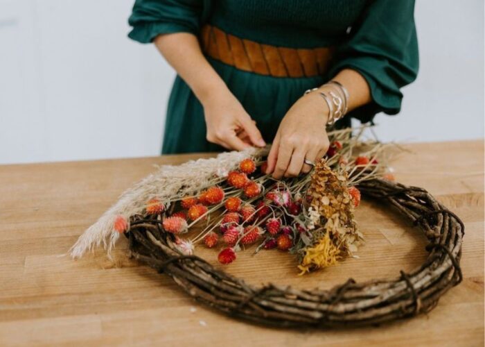How to make a fall grapevine wreath