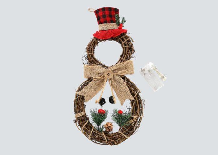 Vintage Style Snowman Wreath Vintage Style Snowman Wreath