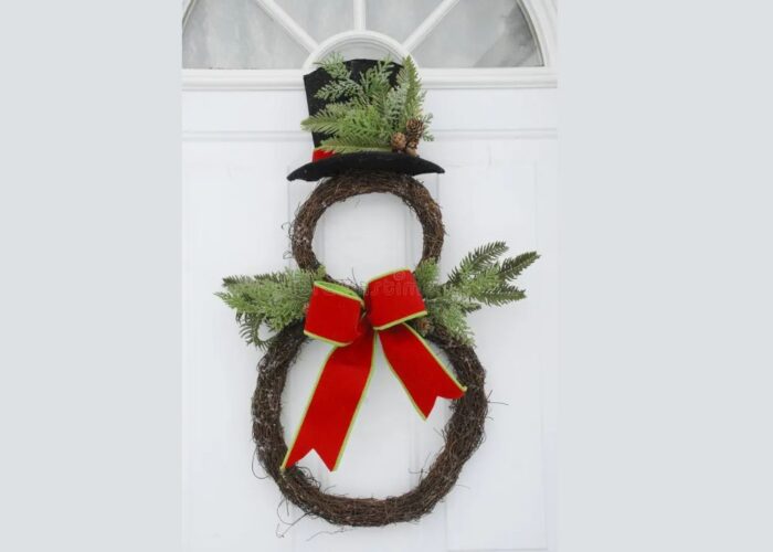 Rustic Style Snowman Wreath Rustic Style Snowman Wreath