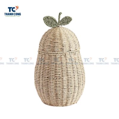 pear wicker basket, pear braided storage