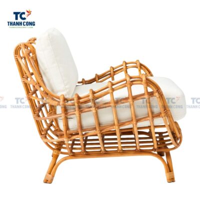 rattan armchair with cushion, cane armchair with cushion, indoor rattan armchair