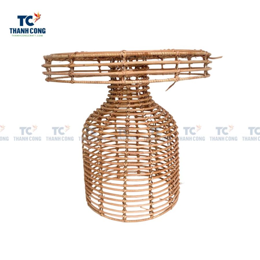 round rattan side table, round wicker side table, small round rattan table