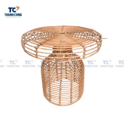 round rattan side table, round wicker side table, small round rattan table