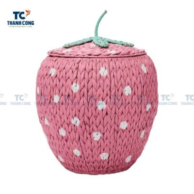 Water Hyacinth Strawberry Shaped Basket, strawberry shaped basket