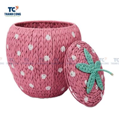 Water Hyacinth Strawberry Shaped Basket, strawberry shaped basket