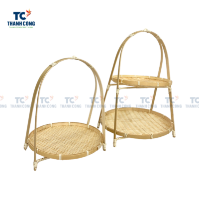 Two Tier Woven Bamboo Tray (TCKIT-24255)