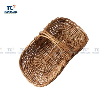 vintage wicker log basket, antique wicker log basket