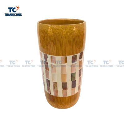 Mother of Pearl Mosaic Bamboo Cup