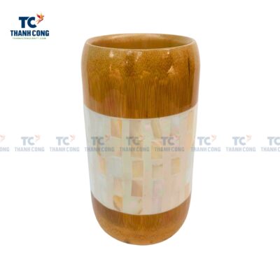 Mother of Pearl Mosaic Bamboo Cup