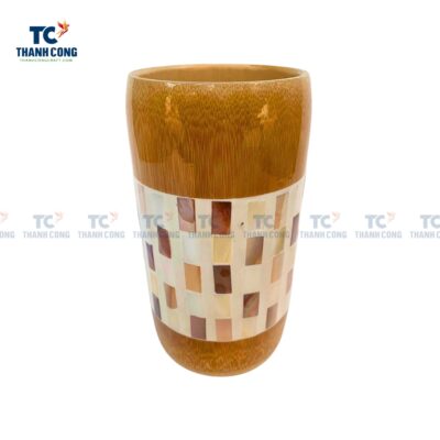Mother of Pearl Mosaic Bamboo Cup