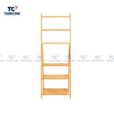 Free Standing Bamboo Towel Rack