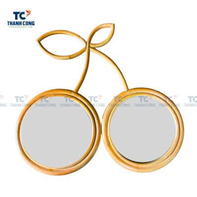 Cherry Rattan Wall Mirror (TCHD-24308)