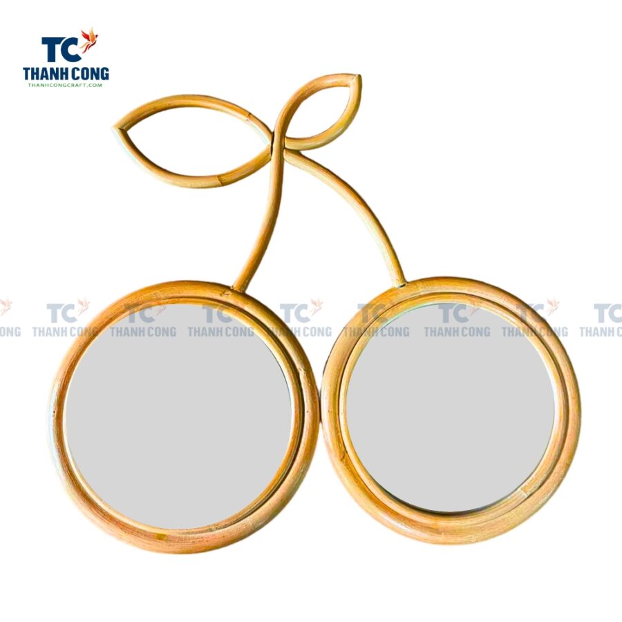 Cherry Rattan Wall Mirror (TCHD-24308)