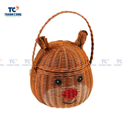 Christmas Rattan Reindeer Basket (TCSB-23157)
