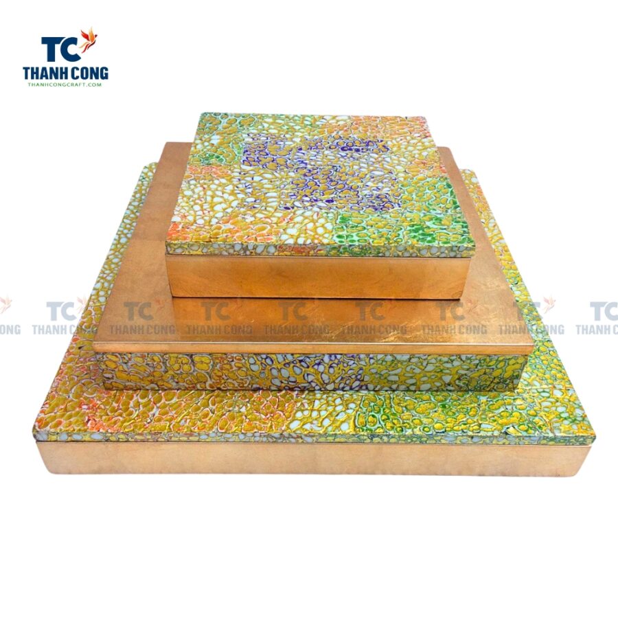 Eggshell Mosaic Boxes Set Of 3 (TCHD-24306)